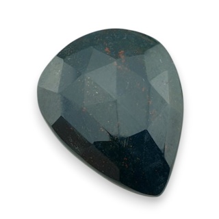Bloodstone faceted cabochon 32x25 mm no 9