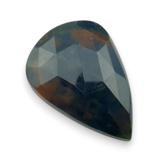 Bloodstone faceted cabochon 33x24 mm no 13
