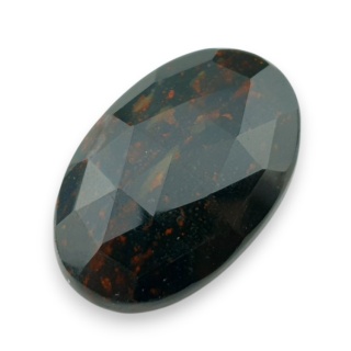 Bloodstone faceted cabochon 36x23 mm no 21