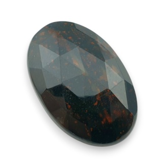 Bloodstone faceted cabochon 36x23 mm no 21