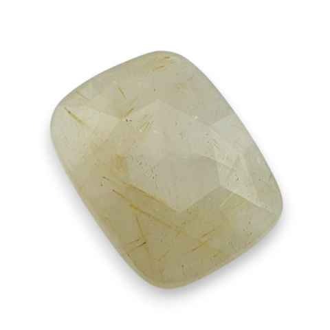 Quartz with rutile faceted cabochon 23x18 mm no 1 Quartz with rutile faceted cabochon 23x18 mm no 1