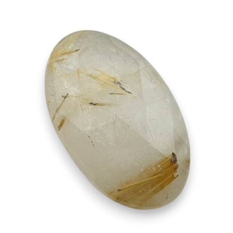Quartz with rutile faceted cabochon 25x15 mm no 9 Quartz with rutile faceted cabochon 25x15 mm no 9