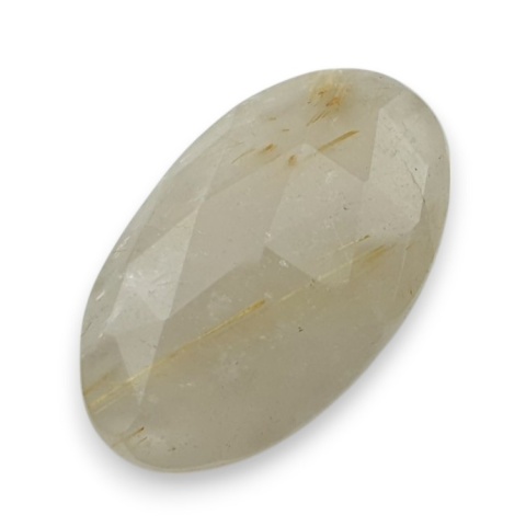 Quartz with rutile faceted cabochon 26x15 mm no 6 Quartz with rutile faceted cabochon 26x15 mm no 6