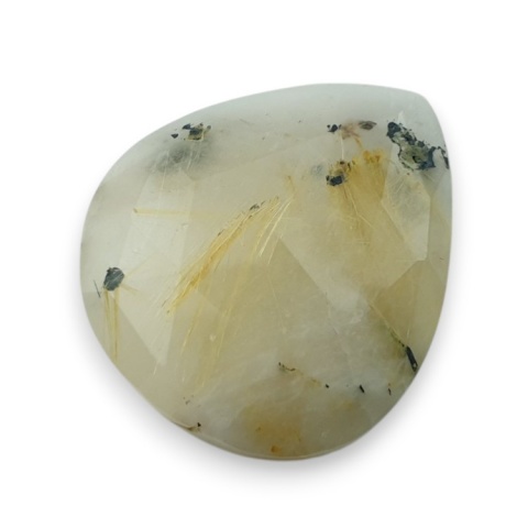 Quartz with rutile faceted cabochon 26x23 mm no 11 Quartz with rutile faceted cabochon 26x23 mm no 11