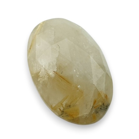 Quartz with rutile faceted cabochon 27x17 mm no 7 Quartz with rutile faceted cabochon 27x17 mm no 7