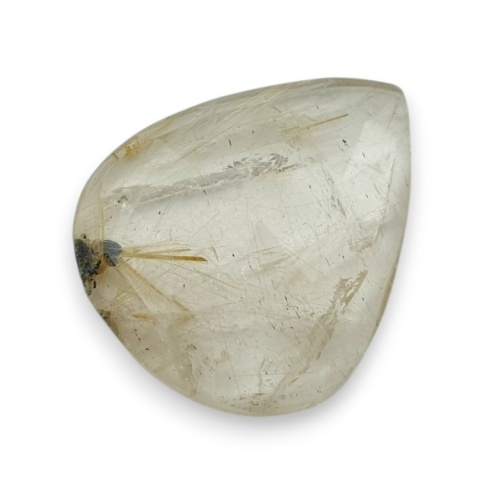 Quartz with rutile faceted cabochon 27x22 mm no 2 Quartz with rutile faceted cabochon 27x22 mm no 2