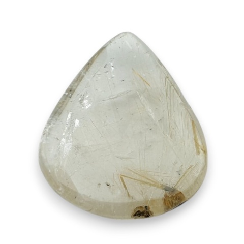Quartz with rutile faceted cabochon 27x22 mm no 2 Quartz with rutile faceted cabochon 27x22 mm no 2