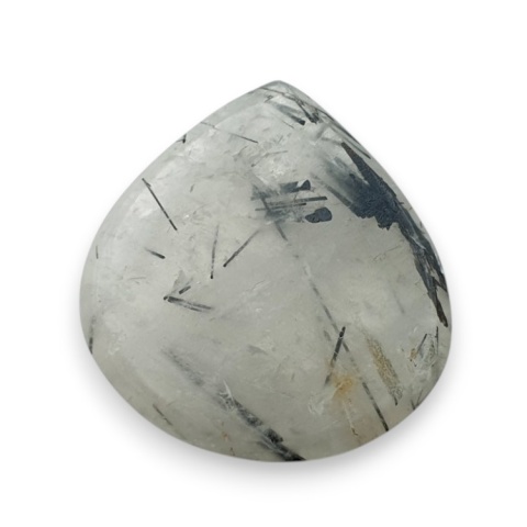 Quartz with tourmaline faceted cabochon 24x23 mm no 29 Quartz with tourmaline faceted cabochon 24x23 mm no 29