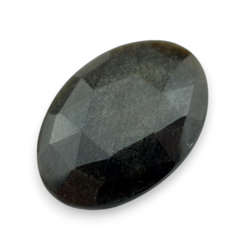 Gold obsidian faceted cabochon 30x21 mm no 5 Gold obsidian faceted cabochon 30x21 mm no 5