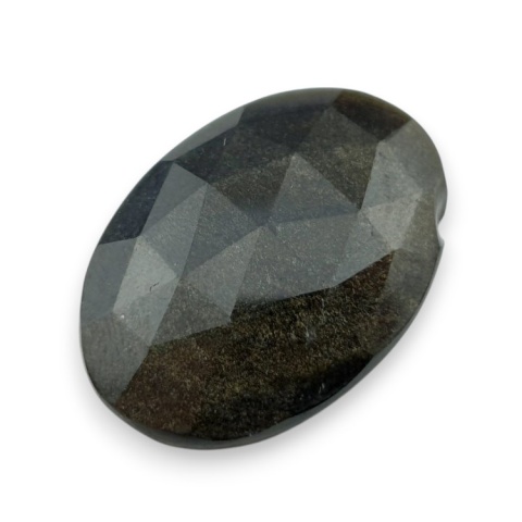 Gold obsidian faceted cabochon 30x22 mm no 10 Gold obsidian faceted cabochon 30x22 mm no 10