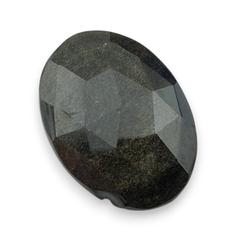 Gold obsidian faceted cabochon 30x22 mm no 10 Gold obsidian faceted cabochon 30x22 mm no 10