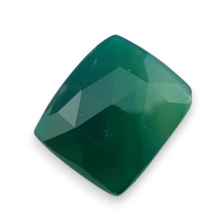 Green onyx faceted cabochon 17x15 mm no 52