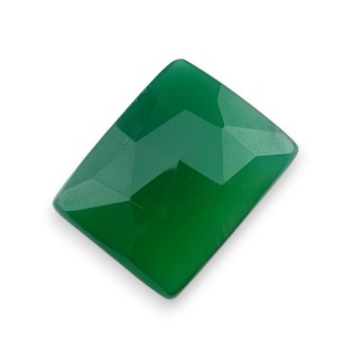Green onyx faceted cabochon 20x16 mm no 59