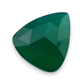 Green onyx faceted cabochon 20x17 mm no 90