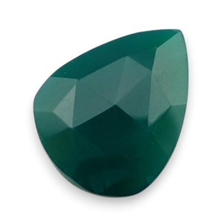Green onyx faceted cabochon 21x16 mm no 88