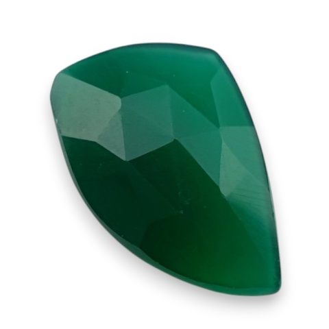 Green onyx faceted cabochon 22x13 mm no 93 Green onyx faceted cabochon 22x13 mm no 93