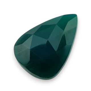 Green onyx faceted cabochon 23x15 mm no 41