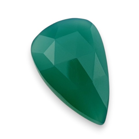 Green onyx faceted cabochon 23x15 mm no 67 Green onyx faceted cabochon 23x15 mm no 67