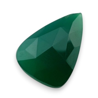 Green onyx faceted cabochon 24x17 mm no 91