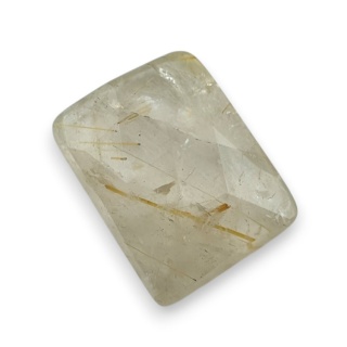 Quartz with rutile faceted cabochon 19x15 mm no 55