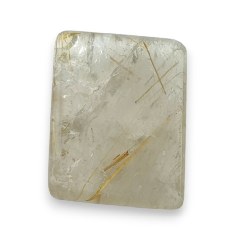 Quartz with rutile faceted cabochon 19x15 mm no 55 Quartz with rutile faceted cabochon 19x15 mm no 55