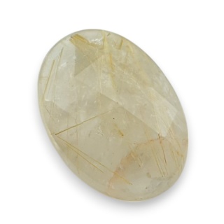 Quartz with rutile faceted cabochon 20x14 mm no 103