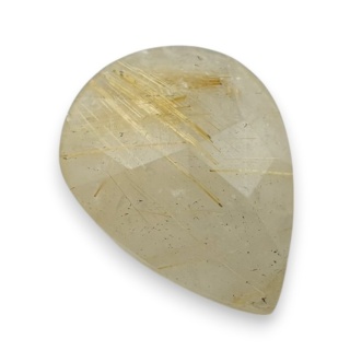 Quartz with rutile faceted cabochon 20x15 mm no 49