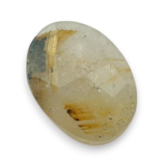 Quartz with rutile faceted cabochon 20x15 mm no 94