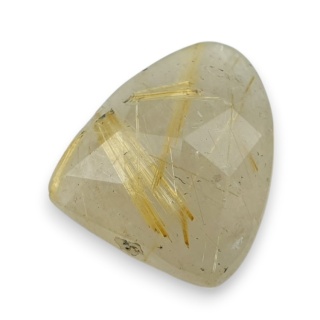 Quartz with rutile faceted cabochon 20x17 mm no 73