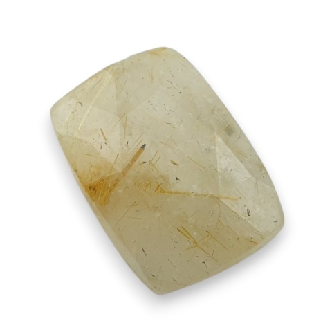 Quartz with rutile faceted cabochon 21x15 mm no 31 Quartz with rutile faceted cabochon 21x15 mm no 31