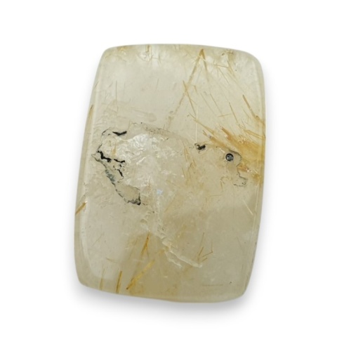 Quartz with rutile faceted cabochon 21x15 mm no 31 Quartz with rutile faceted cabochon 21x15 mm no 31