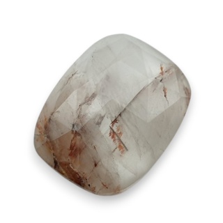 Quartz with rutile faceted cabochon 21x17 mm no 144