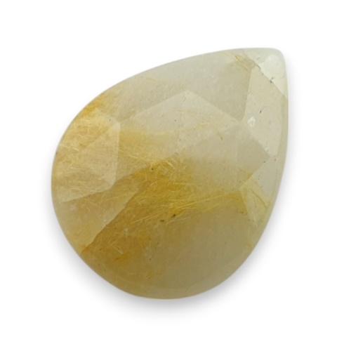 Quartz with rutile faceted cabochon 23x17 mm no 92 Quartz with rutile faceted cabochon 23x17 mm no 92