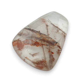 Quartz with rutile faceted cabochon 23x19 mm no 134