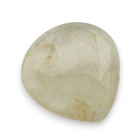 Quartz with rutile faceted cabochon 23x22 mm no 19 Quartz with rutile faceted cabochon 23x22 mm no 19