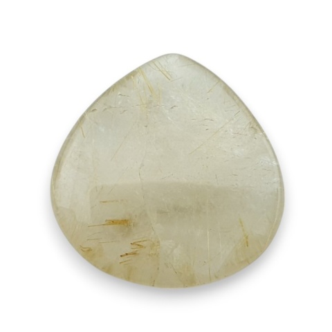 Quartz with rutile faceted cabochon 23x22 mm no 19 Quartz with rutile faceted cabochon 23x22 mm no 19