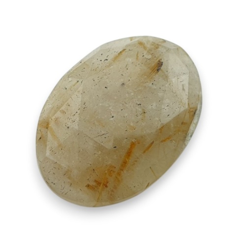 Quartz with rutile faceted cabochon 24x18 mm no 88 Quartz with rutile faceted cabochon 24x18 mm no 88