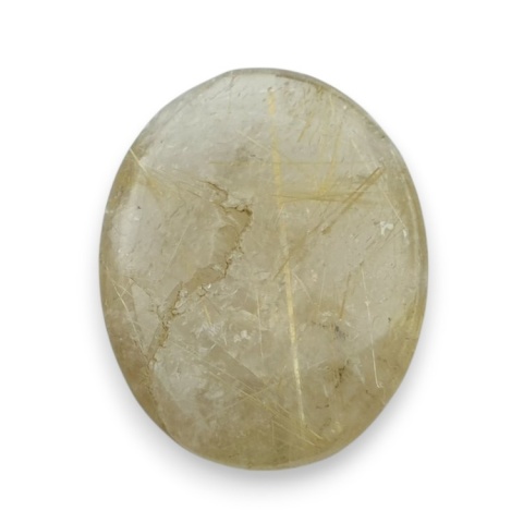 Quartz with rutile faceted cabochon 24x19 mm no 63 Quartz with rutile faceted cabochon 24x19 mm no 63