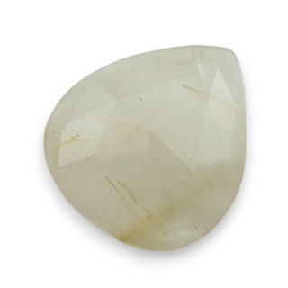 Quartz with rutile faceted cabochon 24x21 mm no 79