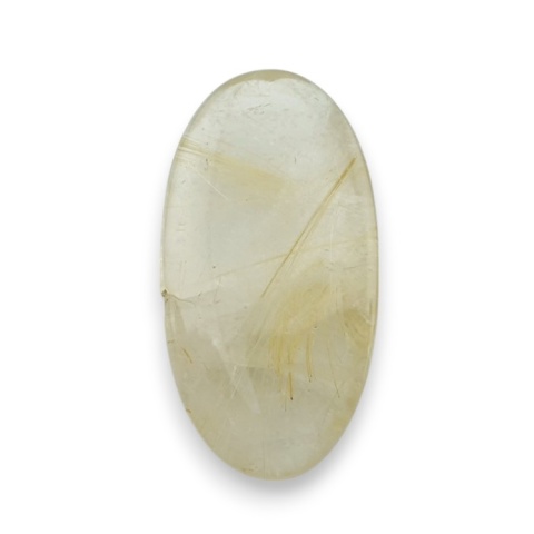 Quartz with rutile faceted cabochon 25x13 mm no 65 Quartz with rutile faceted cabochon 25x13 mm no 65