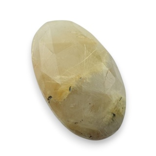 Quartz with rutile faceted cabochon 25x15 mm no 40