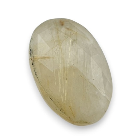 Quartz with rutile faceted cabochon 25x16 mm no 67 Quartz with rutile faceted cabochon 25x16 mm no 67