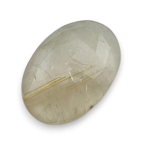 Quartz with rutile faceted cabochon 25x17 mm no 61 Quartz with rutile faceted cabochon 25x17 mm no 61