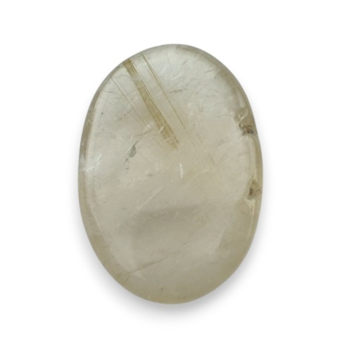 Quartz with rutile faceted cabochon 25x17 mm no 61 Quartz with rutile faceted cabochon 25x17 mm no 61