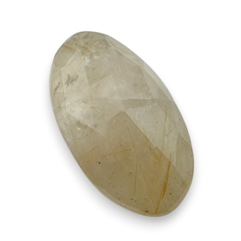Quartz with rutile faceted cabochon 26x15 mm no 17 Quartz with rutile faceted cabochon 26x15 mm no 17