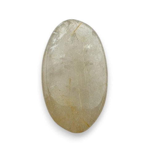 Quartz with rutile faceted cabochon 26x15 mm no 17 Quartz with rutile faceted cabochon 26x15 mm no 17