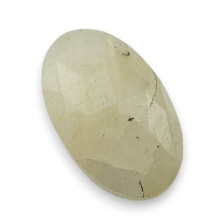 Quartz with rutile faceted cabochon 26x16 mm no 30