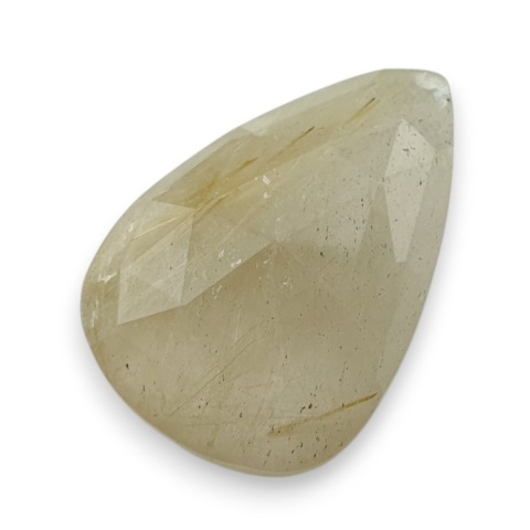 Quartz with rutile faceted cabochon 26x18 mm no 28 Quartz with rutile faceted cabochon 26x18 mm no 28
