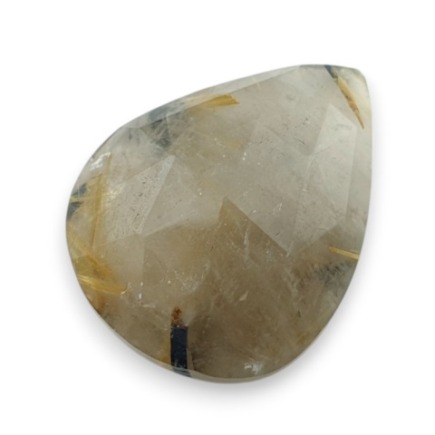 Quartz with rutile faceted cabochon 26x20 mm no 51 Quartz with rutile faceted cabochon 26x20 mm no 51