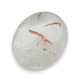 Quartz with rutile faceted cabochon 26x21 mm no 113